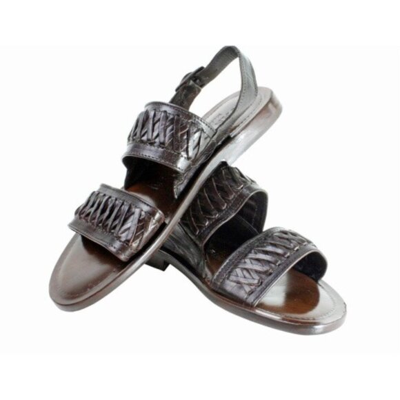 James Brown Italian Mens Leather Sandals Shoes main image 4